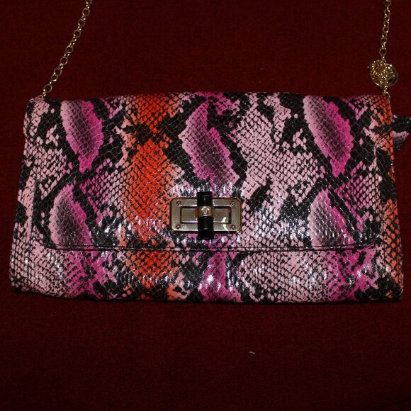 Multi-Colored Snakeskin Print Crossbody Bag - Picture 3 of 9